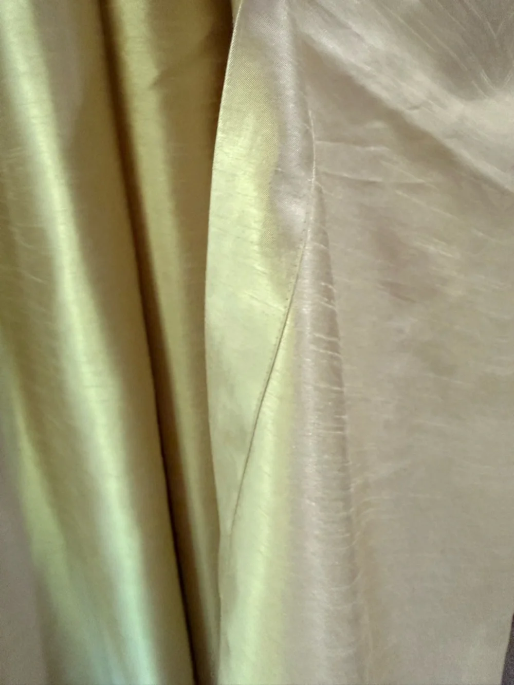 RODEO HOME Gold Faux Silk Taffeta Curtain Panel 54”x90”